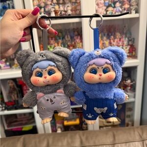 【Authentic】Baby Three Mengbao Dudu Plush Keychain Set of 2
